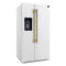 Salerno Espresso 36-Inch Side-by-Side Refrigerator, 20 Cu. Ft., Frost-Free, Ice & Water Dispenser, ENERGY STAR Certified