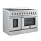 Paolo 48 Inch Freestanding Electric Range, Stainless Steel, 6.7 cu.ft, True Convection Oven, Energy Efficient