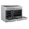 Paolo 48 Inch Freestanding Electric Range, Stainless Steel, 6.7 cu.ft, True Convection Oven, Energy Efficient