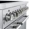 Paolo 48 Inch Freestanding Electric Range, Stainless Steel, 6.7 cu.ft, True Convection Oven, Energy Efficient