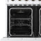 Paolo 48 Inch Freestanding Electric Range in White with Antique Brass, 6.7 cu.ft, True Convection Oven, Energy Efficient