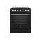 Leonardo Espresso 30-Inch Black Electric Range, True Convection, Energy Efficient