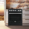 Leonardo Espresso 30-Inch Black Electric Range, True Convection, Energy Efficient