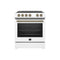 Leonardo Espresso 30-Inch White Electric Range, True Convection, Energy Efficient