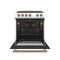 Leonardo Espresso 30-Inch White Electric Range, True Convection, Energy Efficient