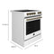 Leonardo Espresso 30-Inch White Electric Range, True Convection, Energy Efficient