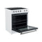 Leonardo Espresso 30-Inch White Electric Range, True Convection, Energy Efficient
