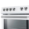 Leonardo Espresso 30-Inch White Electric Range, True Convection, Energy Efficient