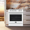 Leonardo Espresso 30-Inch White Electric Range, True Convection, Energy Efficient