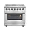 Massimo 36-Inch Freestanding Chef Door Electric Range, True Convection Oven