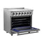 Massimo 36-Inch Freestanding Chef Door Electric Range, True Convection Oven