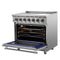 Massimo 36-Inch Freestanding Chef Door Electric Range, True Convection Oven