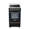 Pallerano 20 Inch Freestanding Electric Range in Black with Antique Brass, Compact Design