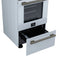 Pallerano 20 Inch Freestanding Electric Range in White with Antique Brass, Compact Design