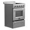 Loiano 24 Inch Freestanding Electric Range Stainless Steel with Storage Drawer