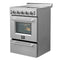Loiano 24 Inch Freestanding Electric Range Stainless Steel with Storage Drawer