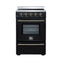 Loiano 24 Inch Freestanding Electric Range in Black