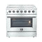 Galiano 36-Inch Freestanding Electric Range, True Convection, Energy Efficient