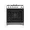 Leonardo 30-Inch Gas Range, 5 Sealed Burners (Totaling 39,500 BTU), 5 cu.ft. Convection Oven, Continuous Cast Iron Grates, Enamel Interior, Auto Re-Ignition, LP Conversion Kit Included