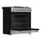 Leonardo 30-Inch Gas Range, 5 Sealed Burners (Totaling 39,500 BTU), 5 cu.ft. Convection Oven, Continuous Cast Iron Grates, Enamel Interior, Auto Re-Ignition, LP Conversion Kit Included