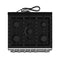 Leonardo 30-Inch Gas Range, 5 Sealed Burners (Totaling 39,500 BTU), 5 cu.ft. Convection Oven, Continuous Cast Iron Grates, Enamel Interior, Auto Re-Ignition, LP Conversion Kit Included