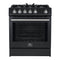 Leonardo Espresso 30-Inch Gas Range, 5 Burners, 39,500 BTU, 5 cu.ft Convection Oven