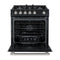 Leonardo Espresso 30-Inch Gas Range, 5 Burners, 39,500 BTU, 5 cu.ft Convection Oven