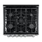 Leonardo Espresso 30-Inch Gas Range, 5 Burners, 39,500 BTU, 5 cu.ft Convection Oven