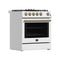 Leonardo Espresso 30-Inch Gas Range, 5 Burners, 39,500 BTU, 5 cu.ft Convection Oven