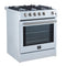Leonardo Espresso 30-Inch Gas Range, 5 Burners, 39,500 BTU, 5 cu.ft Convection Oven