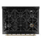 Antico 36-inch Dual Fuel Range, and Antique Brass, 6 Burners, 4.5 cu.ft. Convection Oven