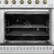 Antico 48-Inch Dual Fuel Range, with Antique Brass Finish, 8 Burners, 94,000 BTU, 5.5 cu.ft. Double Ovens & Griddle