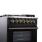 Massimo 30-Inch Freestanding Dual Fuel Range in with Antique Brass Accessories, 4 Burners, 4.32 cu. ft. Convection Oven