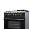 Massimo 30-Inch Freestanding Dual Fuel Range in with Antique Brass Accessories, 4 Burners, 4.32 cu. ft. Convection Oven
