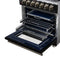 Massimo 30-Inch Freestanding Dual Fuel Range in with Antique Brass Accessories, 4 Burners, 4.32 cu. ft. Convection Oven
