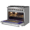 Massimo 36-Inch Freestanding Dual Fuel Range, 6 Burners, Double Convection Ovens
