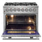 Massimo 36-Inch Freestanding Dual Fuel Range, 6 Burners, Double Convection Ovens