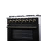 Massimo 36 Inch Freestanding Dual Fuel Range in with Antique Brass Accessories, 6 Burners, 5.36 cu. ft. Convection Oven