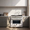 Massimo 36 Inch Freestanding Dual Fuel Range in with Antique Brass Accessories, 6 Burners, 5.36 cu. ft. Convection Oven