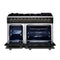 Massimo 48 Inch Freestanding Dual Fuel Range in with Antique Brass Accessories, 8 Burners, 6.58 cu. ft. Convection Oven