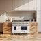 Massimo 48 Inch Freestanding Dual Fuel Range in with Antique Brass Accessories, 8 Burners, 6.58 cu. ft. Convection Oven