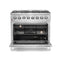 Galiano 36-Inch Freestanding Dual Fuel Range, 6 Burners, Double Convection Ovens