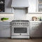 Galiano 36-Inch Freestanding Dual Fuel Range, 6 Burners, Double Convection Ovens