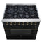 Galiano 36-inch Dual Fuel Range in & Antique Brass Design, 6 Sealed Burners 83,000 BTU, 5.36 cu.ft. True Convection Oven