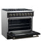 Galiano 36-inch Dual Fuel Range in & Antique Brass Design, 6 Sealed Burners 83,000 BTU, 5.36 cu.ft. True Convection Oven