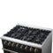 Galiano 36-inch Dual Fuel Range in & Antique Brass Design, 6 Sealed Burners 83,000 BTU, 5.36 cu.ft. True Convection Oven