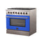 Galiano 36-Inch Freestanding Dual Fuel Range, 6 Burners, Double Convection Ovens, Door