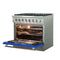 Galiano 36-Inch Freestanding Dual Fuel Range, 6 Burners, Double Convection Ovens, Door