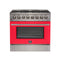 Galiano 36-Inch Freestanding Dual Fuel Range, 6 Burners, Double Convection Ovens, Door
