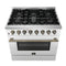 Galiano 36" Freestanding Dual Fuel Range in